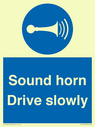 sound-horn-drive-slowly-warehousing-and-delivery-sign~